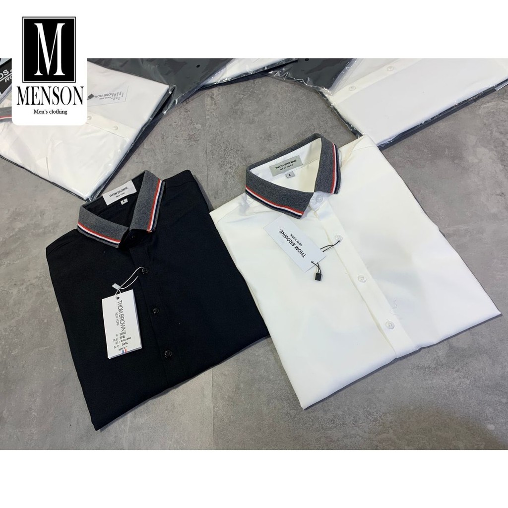 ⭐️SIÊU PHẨM⭐️Áo Sơ Mi Nam THOM Cộc Tay Kẻ Sọc Chất Mát Mùa Hè - Áo Sơ Mi Nam hàng hiệu cao cấp MENSON M6020 | BigBuy360 - bigbuy360.vn