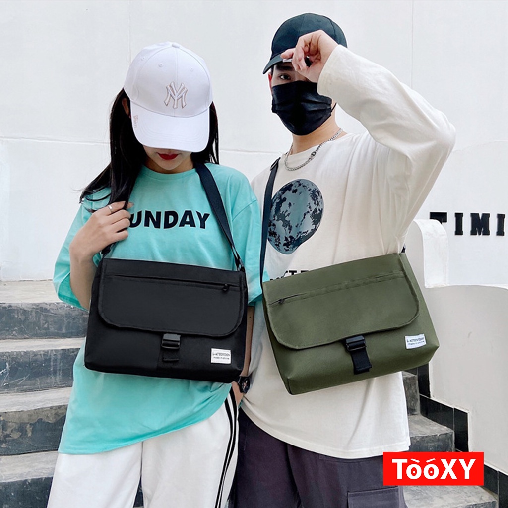 Cặp đeo chéo nam nữ vải canvas bền bỉ,Túi đeo chéo phong cách unisex hàn quốc TX21