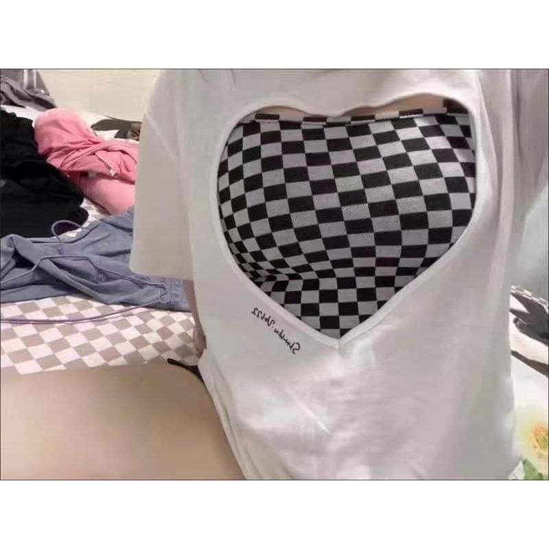 Phông new 2022 cắt trái tym phối 2s kẻ