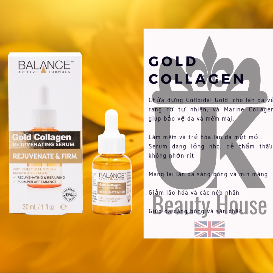 Serum Gold Collagen Balance Active Formula căng bóng làn da, chống lão hóa 30ml | BigBuy360 - bigbuy360.vn