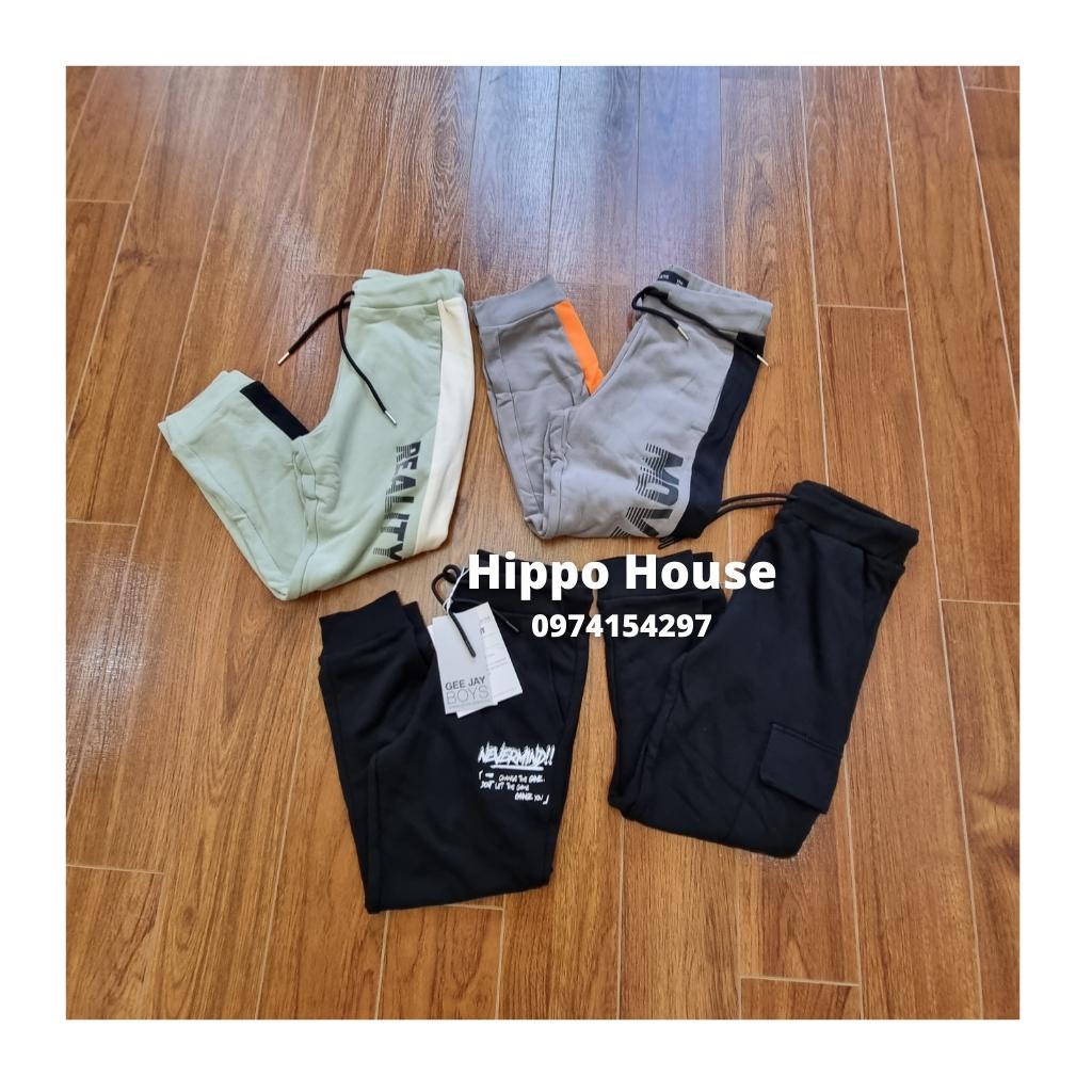 Quần Nỉ Bé Trai Size Đại Nỉ Da Cá Xuất Dư Hippo House 25- 55kg