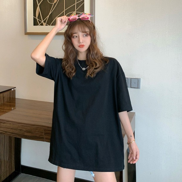 Áo Thun Trơn Đen Basic Tay Lỡ Form Rộng UNISEX Ulzzang