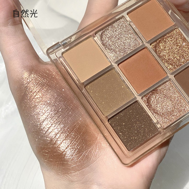 Bảng phấn mắt 9 ô hồng đất nâu tây Glam Colour cao cấp Sena Beauty | BigBuy360 - bigbuy360.vn