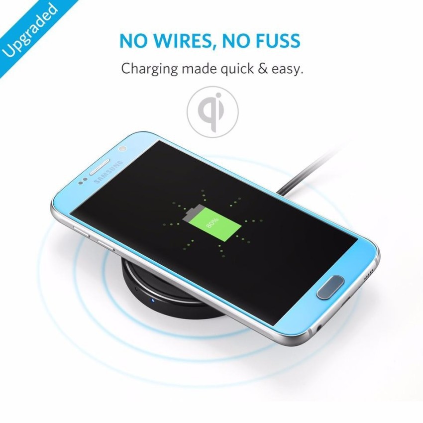 Sạc không dây ANKER PowerPort Qi 5w Wireless Charger kèm sạc tường 12w - B2511 - Hãng phân phối chính thức