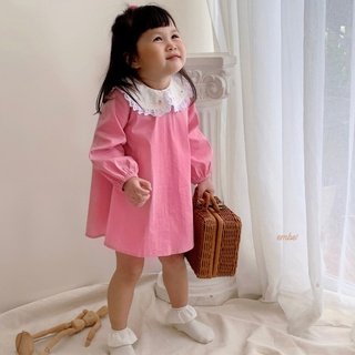 Romper/ Bodysuit/ Bộ liền Váy đầm cho bé gái thêu hoa cổ Hàn Quốc - Cici Romper