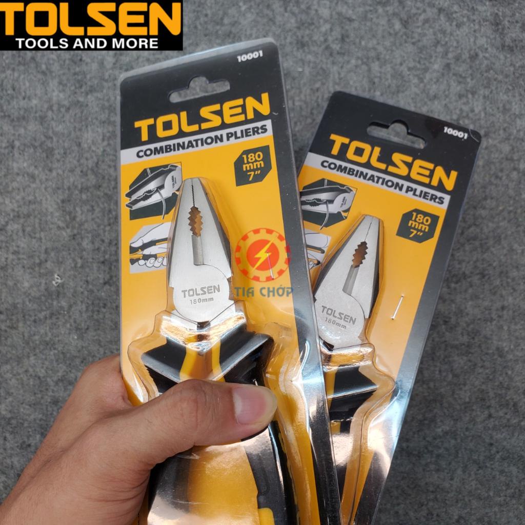Kìm răng điện đa năng TOLSEN mũi vuông 7” 10001, 8” 10002