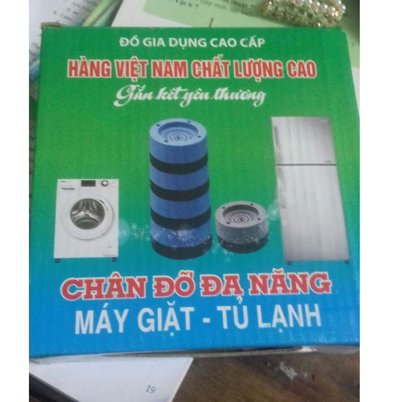 Combo 4 Chân Đế Chống Rung Chống Ẩm Máy Giặt Tủ Lạnh hàng Việt Nam