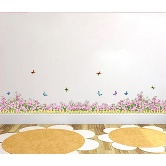 Decal trang trí chân hoa nhí