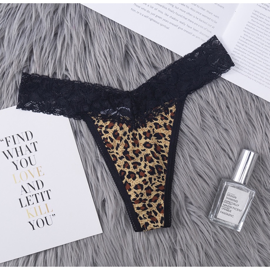 Quần lót lọt khe nữ sexy da báo cao cấp trẻ trung thoải mái thoáng mát phù hợp dưới 55kg (MS 03018) Anna Shop