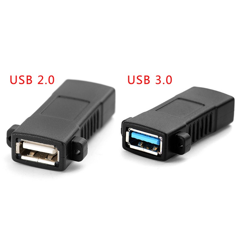 Đầu chuyển đổi USB lỗ cắm sang lỗ cắm màu đen tiện lợi