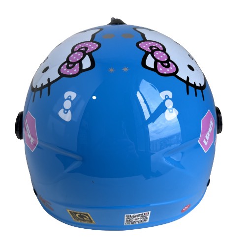 Mũ bảo hiểm trẻ em có kính tem hello kitty cho bé 3-6 tuổi - dưới 18kg - V&amp;S - VS103KS