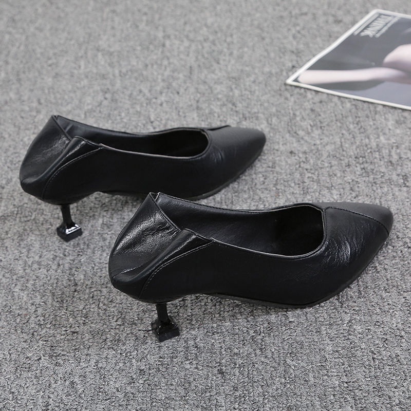 Giày Cao Gót 3cm / 5cm / 5cm Màu Đen Thời Trang Công Sở 2022 Cho Nữ
