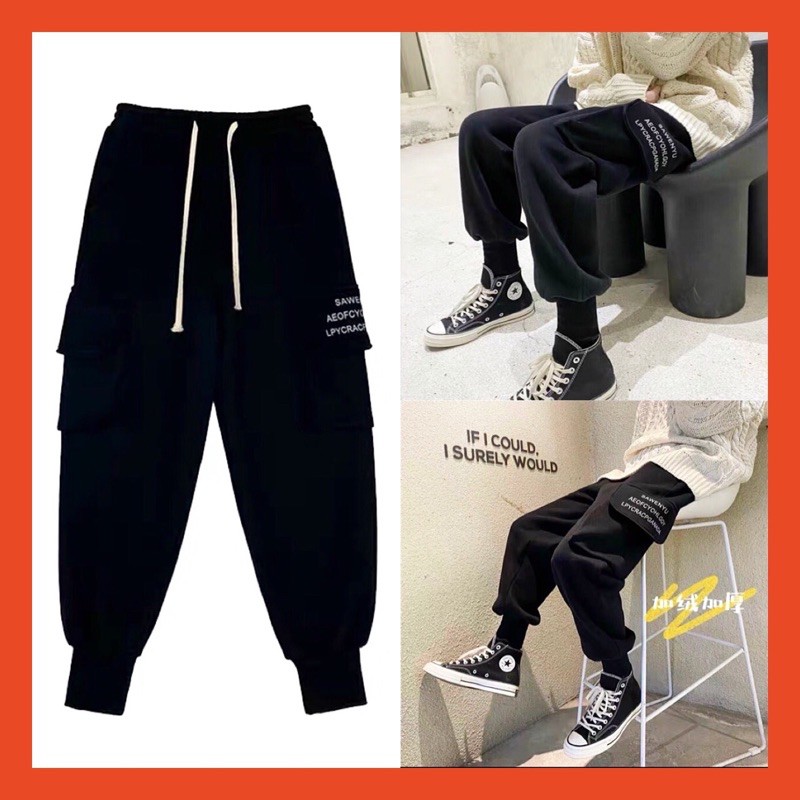 [ Unisex- Cực Chất ] Quần jogger túi hộp vải nỉ PE dày dặn cực chất | BigBuy360 - bigbuy360.vn