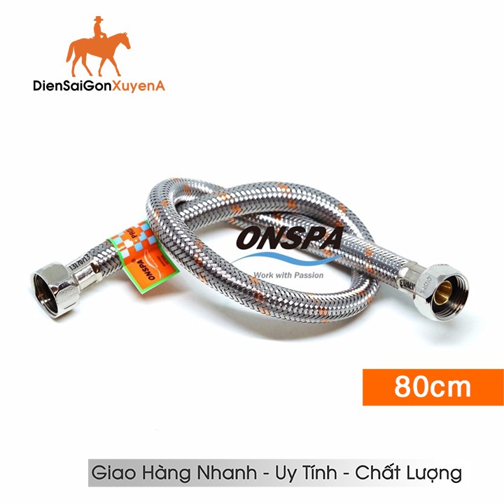 Dây Cấp Nước Cao Cấp 1.5 Mét - Dây Dẫn Nước 150cm INOX 304 ONSPA - Điện Sài Gòn Xuyên Á