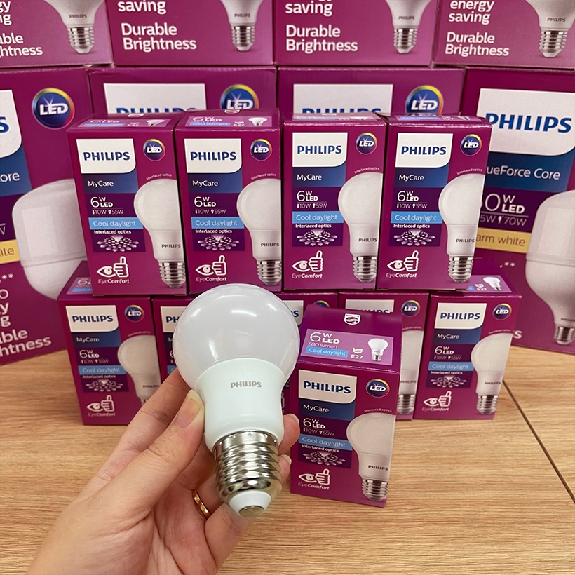 Bóng đèn LED Philips MyCare 6W 6500K E27 A60 - Ánh sáng trắng