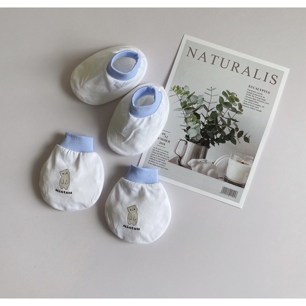 Set Bao Chân + Bao Tay Nguyên Sét Hình Mèo Thỏ