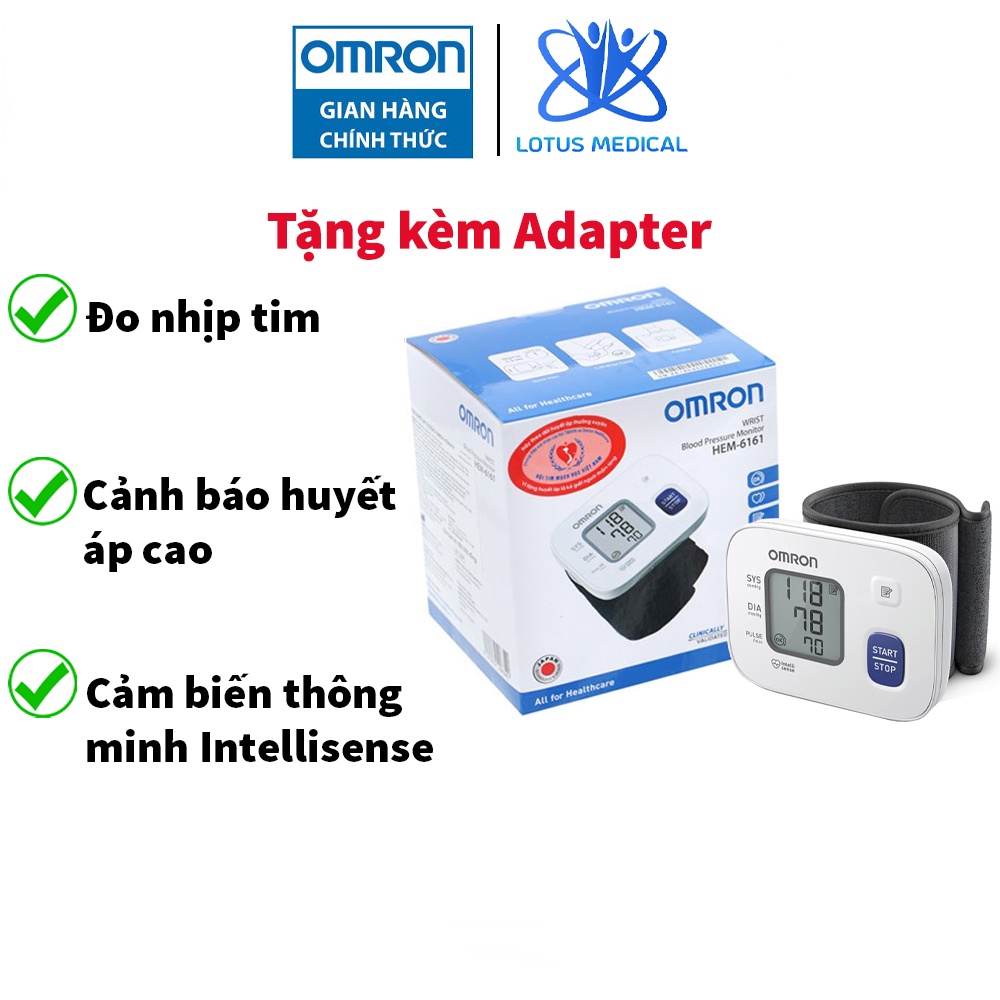 Máy đo huyết áp cổ tay OMRON 6161 - Máy đo huyết áp tự động