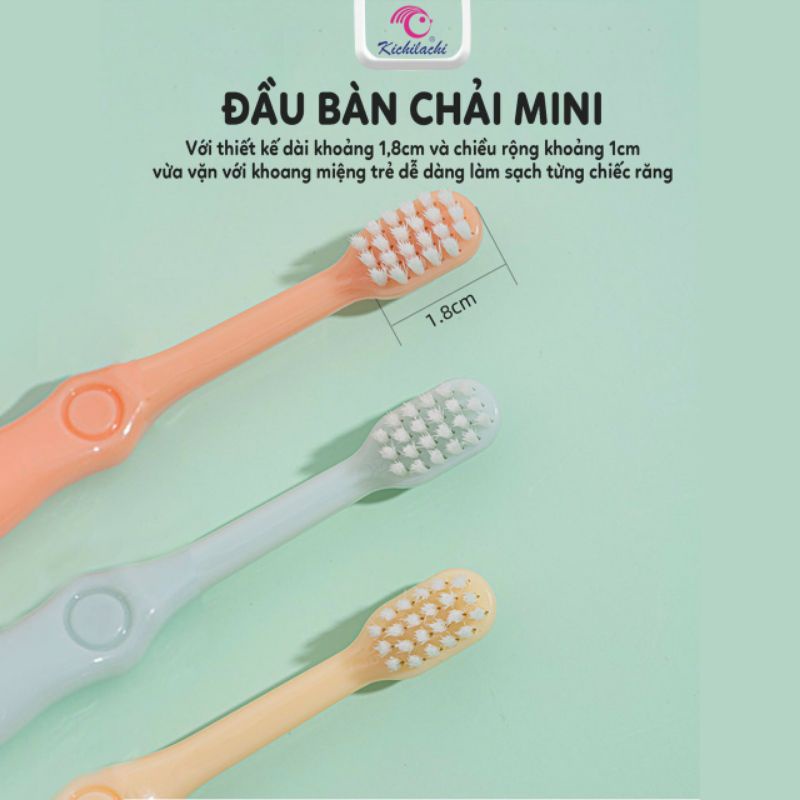 1 Cái / Set 3 Chiếc Bàn chải đánh răng Kichi lông mềm cho bé - Kichilachi