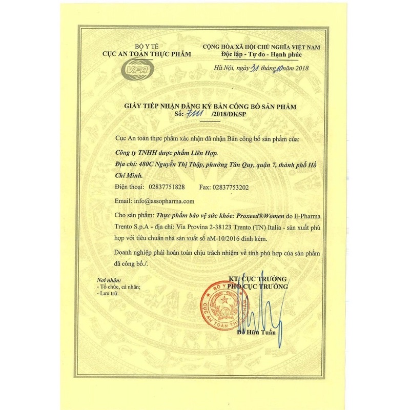 DATE 2024 PROXEED WOMEN HÀNG CHÍNH HÃNG, BỔ TRỨNG SỐ 1 TĂNG KHẢ NĂNG THỤ THAI