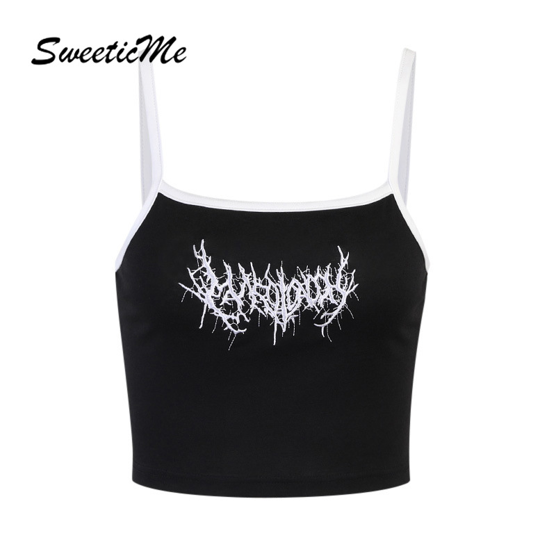 Áo Yếm Hở Lưng Thêu Họa Tiết Màu Tương Phản Thời Trang 2021