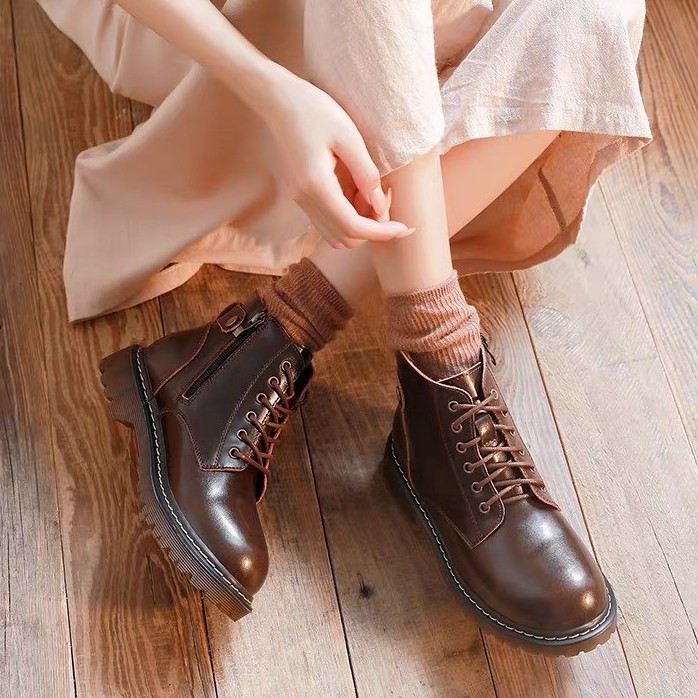 KAI boots - Boots da bò nữ phong cách vintage, retro