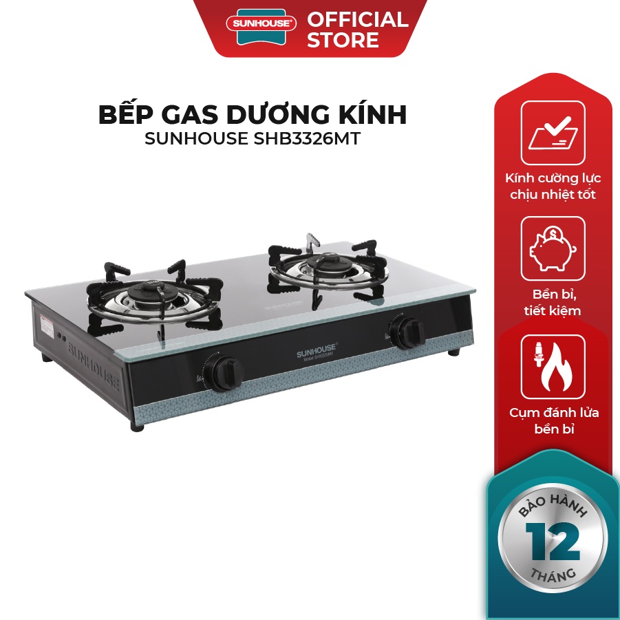 Bếp Gas Dương Kính Sunhouse SHB3326MT