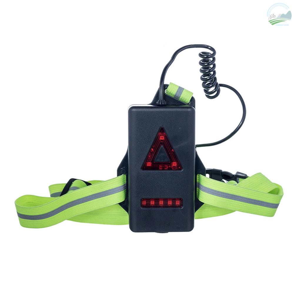 [Stevie]Portable USB Recharging Running Light Chest Light Outdoor Mountaineering Night Running Warning Light Running Safety Warning Lights
