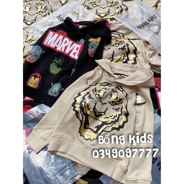 Áo Nỉ Hoodie Bé Trai In Hình HaM