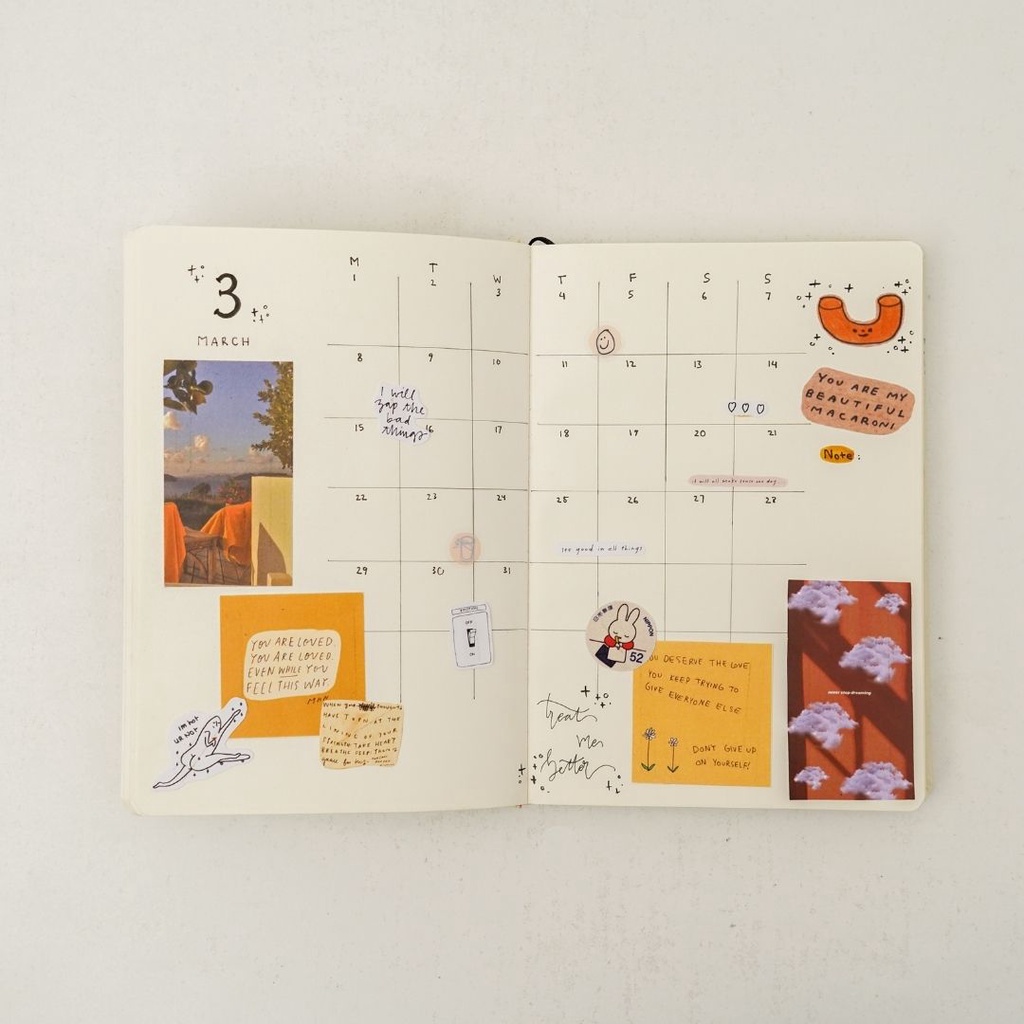 Quà 8/3 Sổ tay A5 Crabit Melancholy Xanh dương - Ruột trơn plain 100gsm ghi chép, làm bullet journal- Giao hỏa tốc