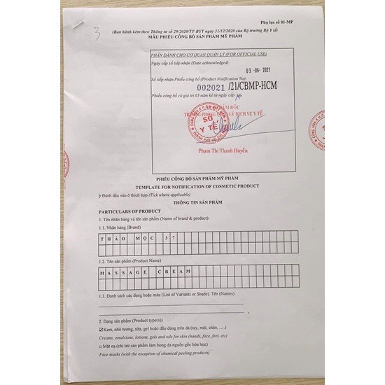 Kem Massa Nở ngực siêu tốc Thảo Mộc 37 giúp tăng size vòng 1 hiệu quả