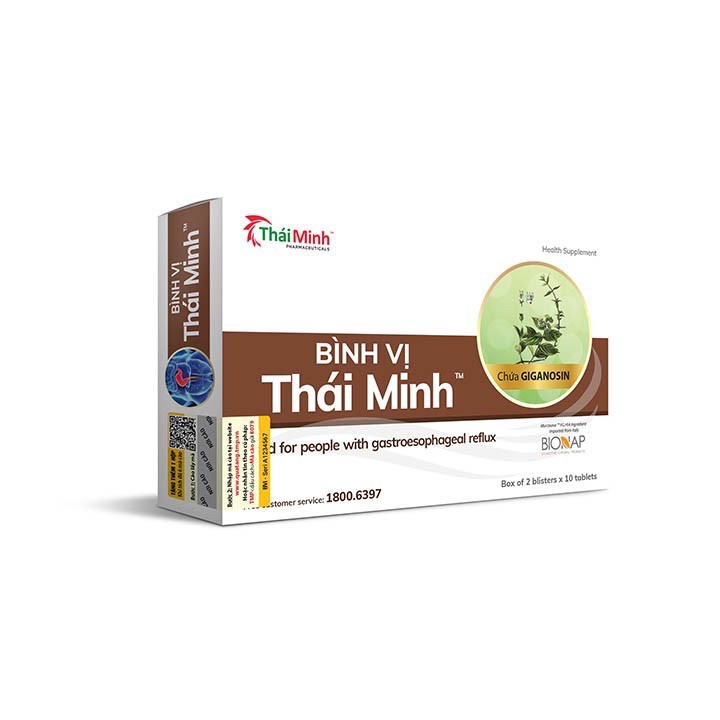 Bình Vị Thái Minh Chính hãng - Dùng Cho Người Trào Ngược Dạ Dày