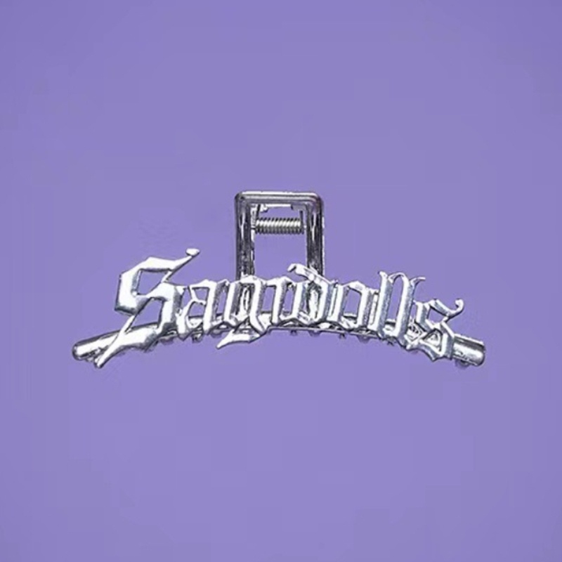 Kẹp Tóc Kim Loại Chống Trượt In Chữ Thời Trang