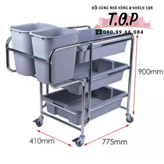 Xe đẩy thu gom chén dĩa, xe thu gom chất thải