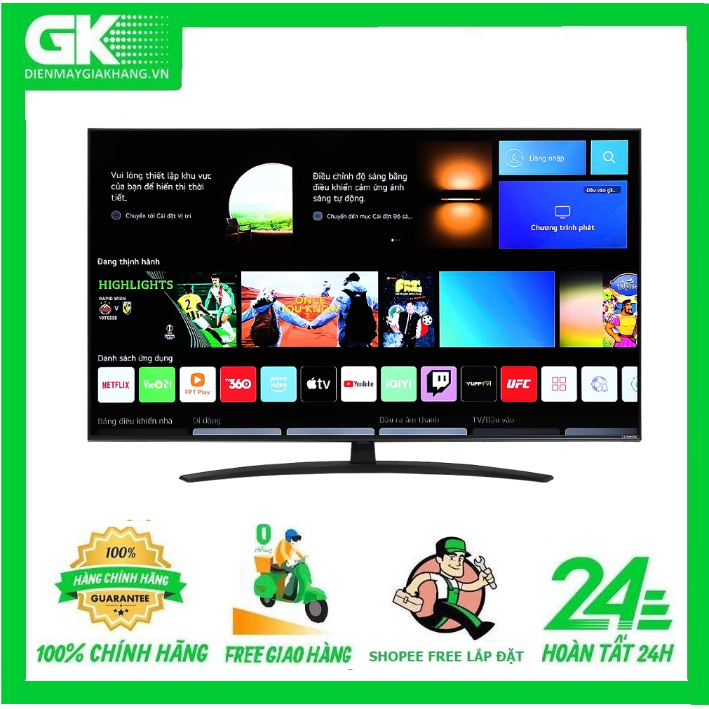 55NANO76SQA -- MIỄN PHÍ CÔNG LẮP ĐẶT -- Smart Tivi NanoCell LG 4K 55 inch 55NANO76SQA