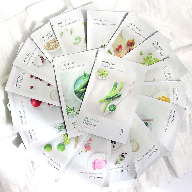 [Mẫu mới 2018] Combo Mix 10 Mặt Nạ INNISFREE My Real Squeeze 20ml