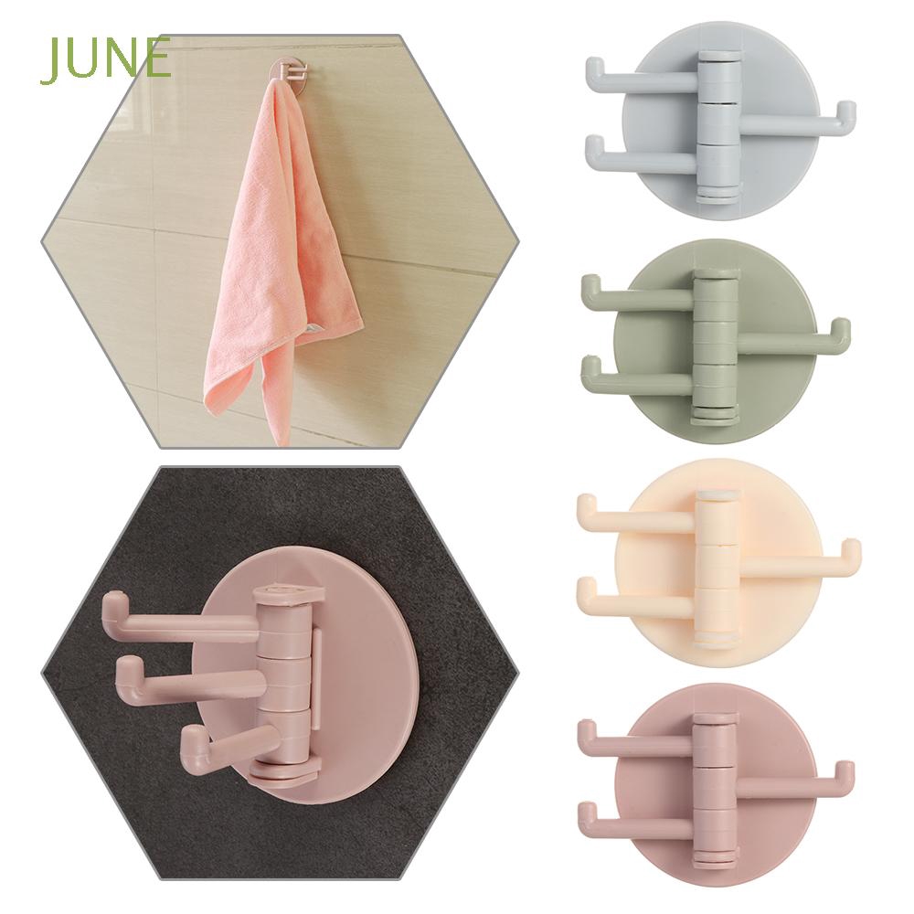 JUNE Household Kitchen accessories Multi-functional Hanger Seamless paste Rotating hook