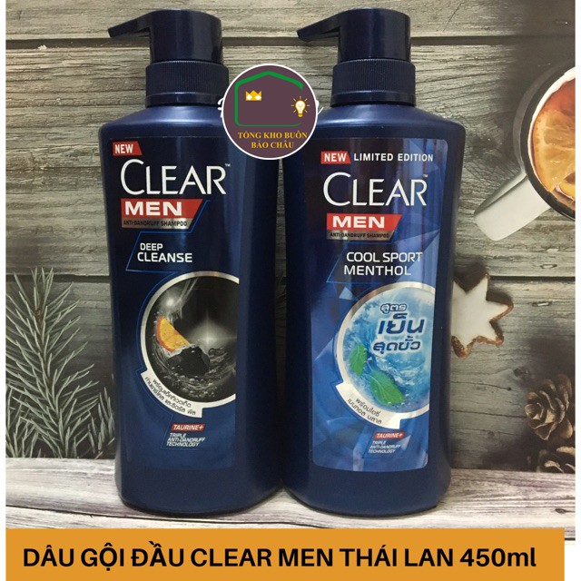 DẦU GỘI CLEAR MEN 450ML THÁI LAN MENTHOR CAO CẤP