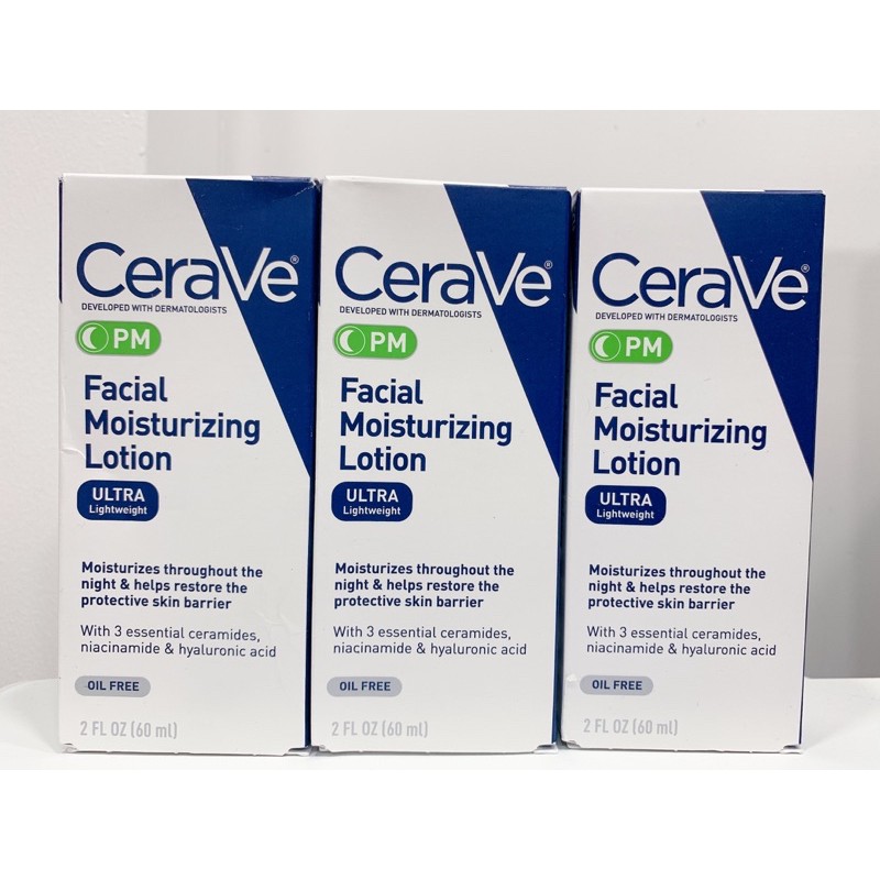 Kem dưỡng da ban đêm CeraVe PM Facial Moisturizing Lotion 60ml, 89ml