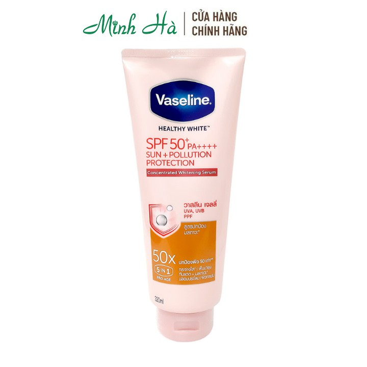 Dưỡng thể chống nắng Vaseline Thái 50X Healthy White SPF50+PA++++ 320ml