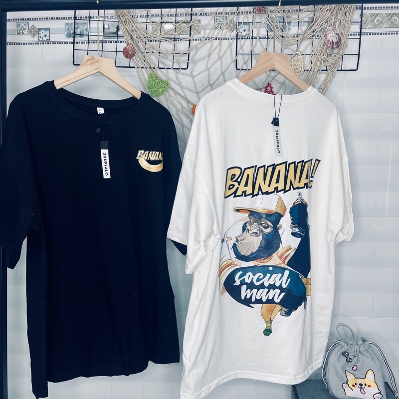 [2Buffalo] Áo thun Unisex, Áo thun nam nữ tay ngắn cao cấp 100% cotton Banana streetwear form oversize đẹp | BigBuy360 - bigbuy360.vn
