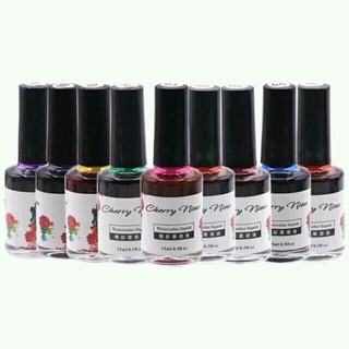 Set cồn loang cherry trang trí móng nghệ thuật
