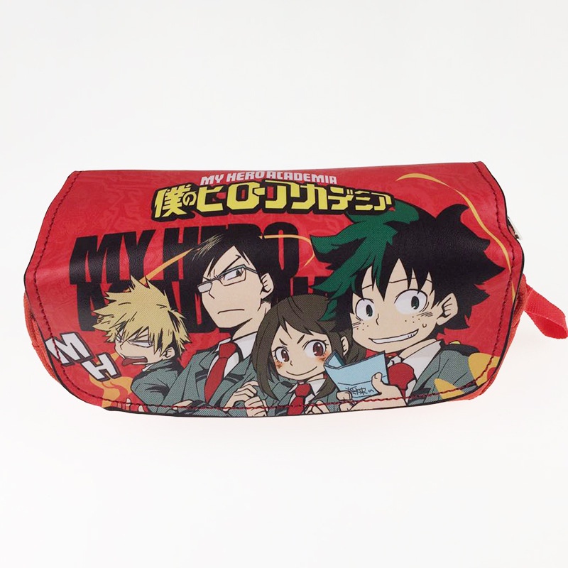 Túi Đựng Bút Vải Canvas Cỡ Lớn In Hoạt Hình My Hero Academia Bakugou deku Dễ Thương Cho Bé