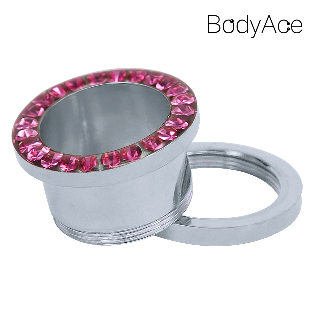 Khuyên Tai Dạng Ống Mạ Bạc Đính Đá Zircon 5-18mm