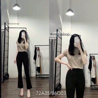 Quần loe cotton legging co giãn 4 chiều