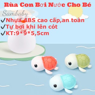 [NHỰA NGUYÊN SINH] Đồ chơi rùa biển biết bơi thả bồn tắm cho bé chạy cót và bơi dưới nước vui nhộn, dễ thương,nhiều màu