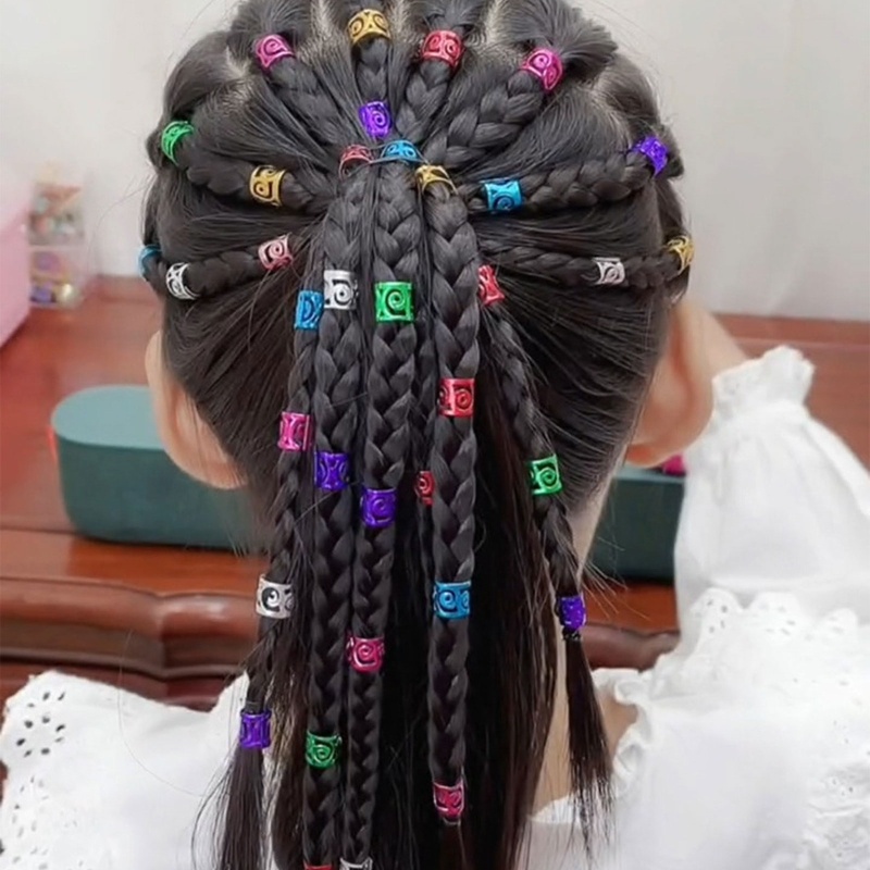 One Set 100 Kẹp Tóc Nhiều Màu Sắc Cá Tính