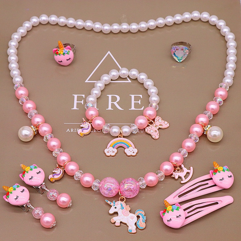 Bộ trang sức họa tiết hoạt hình xinh xắn dành cho bé gái