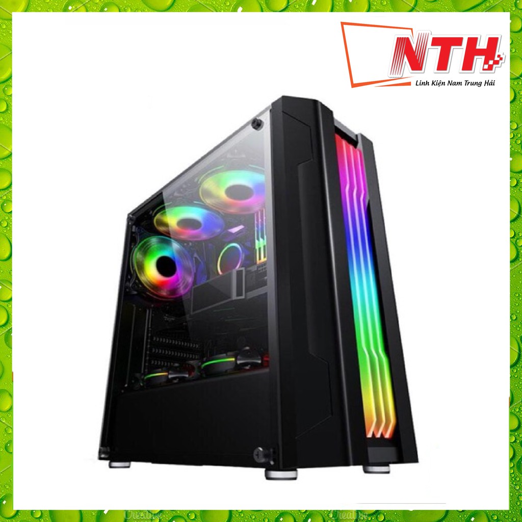 Case AAP G05 GAMING (Hông trong suốt + Led RGB)