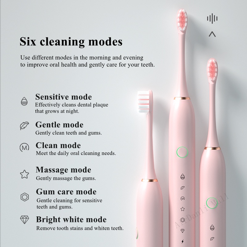 [Hàng mới về] Bàn chải đánh răng điện Sonic X2 pro tự động với lông bàn chải siêu mềm mại