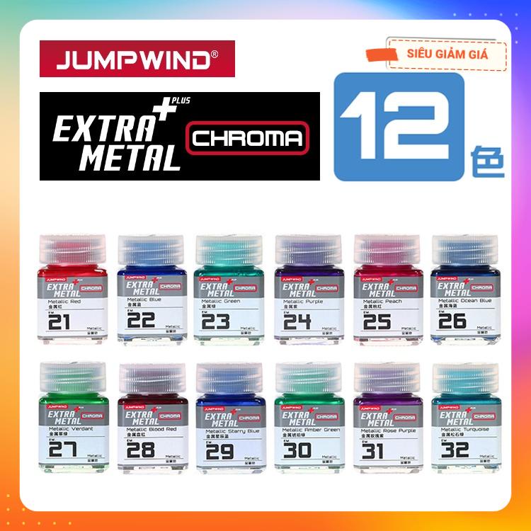 Sơn kim loại mô hình Extra Metal EM21-EM32 Metallic lacquer Chroma Jumpwind Color 18ml - Sơn Mô Hình